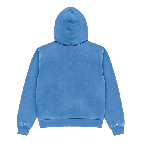 BETHÈA Blue Velour Zip Hoodie (Unisex)