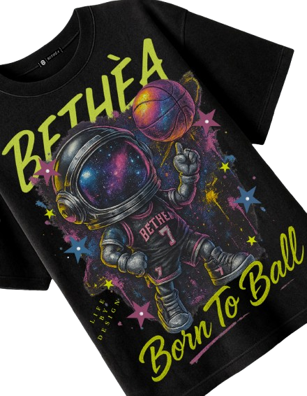 BETHÈA “Born To Ball” Oversized Cosmic Tee